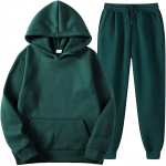 Meeste kapuutsiga spordidress, Unisex, kaheosalised jooksuriided, pikkade varrukatega pulloverid, pusad ja dressip&uuml;ksid S