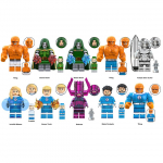 (10 TK Fantastiline Nelik - B) Fantastic Four Tulemees Kivimees Minifiguurid Ehitusklotsid
