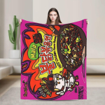 2x V&uuml;rtsikad nuudlid!! Buldak Ramen Tekk Buldak Ramen Soe Pehme Uudne Palus Voodipesu Tekid Magamistoa jaoks Voodikate Voodikate Size: 130*170cm, Weight: 280 GSM