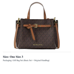 MICHAEL KORS Emilia kaetud l&otilde;uendist k&auml;ekott V&auml;ike Naiste Beež 30F5GU5S1B-BRN/ACORN One Size 1 parkkoor