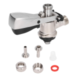 G5/8 S-t&uuml;&uuml;pi &otilde;llevaadi &uuml;hendusosa roostevabast terasest &otilde;llevaadi jaotur kraaniga pruulimistarvik Brass nickel plating + stainless steel