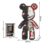 Kuum 3D Kawaii Karu Mudel Mikro-Teemant Ehituskloss Valgustusega Arengulised Tellised M&auml;nguasjad Poistele Lastele Laste S&uuml;nnip&auml;evakingitused