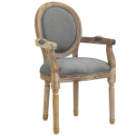 S&ouml;&ouml;gitool Elutuba Medalliontool Louis XVI stiilis T&auml;ispuit Patineeritud Nikerdatud Linane Kangas Hall 56 x 55 x 96 cm