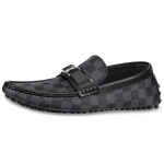 LOUIS VUITTON Hockenheim Nahast Vabaajajalatsid Meeste Must 1A4OIF 42 gray