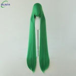 700g K&otilde;rge Kvaliteediga 59 150cm Pikk Sirge Cosplay Parukas Tukaga Blond Pruun Punane Roheline Sinine Kuumakindel Juuksev&auml;rvid Anime Parukad blue