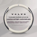Volvo XC60 XC70 XC90 S60 S80 S90 V40 V50 V60 V90 38cm S&uuml;sinikkiust libisemiskindel nahast auto rooliratta kate Tarvikud WO1