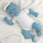 Taass&uuml;ndinud Nukk 19 tolli Avatar Simulatsiooninukk Vin&uuml;&uuml;l Silikoon 48cm Vinyl body valge