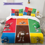 M&M's Muster Voodipesu, Tekikomplekt Tekikate Padjap&uuml;&uuml;r Kodu S&uuml;nnip&auml;evakingitus (1 * tekikott + 2 * padjap&uuml;&uuml;ri, ilma s&uuml;damikuta) 140x200cm