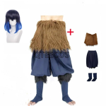 bilibili Anime Hashibira Inosuke Cosplay Kost&uuml;&uuml;m Halloween T&auml;iskasvanud Pidulik P&uuml;ksid Komplekt R&otilde;ivad Siga Mask M brown
