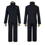 Uus Jujutsu JJK Manga Anime Fushiguro Megumi Cosplay Kost&uuml;&uuml;m Parukas Tume Sinine Jakk P&uuml;ksid &Uuml;likond Roosa V&otilde;rk S&uuml;nteetiline Halloween S black