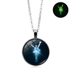 Michael Jackson Time Naiste Mitmek&uuml;lgne Helendav Klaas Retro Ehted Ripats Kaelakee 50cm(Necklace Size) black