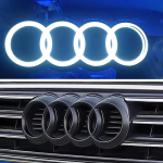 Audi Auto LED Esiv&otilde;re 4-R&otilde;ngaga Logo Valgus Staatiline Valge Valgus 249 273 285mm AUDI A3 A4 A5 A6 A7 A8 S4 S5 S6 S7 Q3 Q5 Q7 TT jaoks 285mm