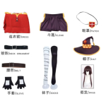 Anime Megumin Cosplay Kost&uuml;&uuml;m Naistele N&otilde;iakleit Komplektid Megumin Cos Parukas Halloween Cos Kost&uuml;&uuml;mid S black