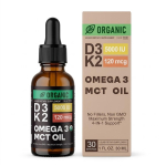 Orgaaniline 4-in-1 vedel toidulisand: D3, K2 (MK-4 & MK-7), Omega 3 ja MCT &otilde;li &mdash; Maksimaalse tugevusega igap&auml;evased tilgad, 1 fl oz, 30 portsjonit 1pack