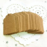 100x j&otilde;upaberist riputatavad sildid S&uuml;nnip&auml;evapeo kinkesildid Pruunid kaardid 5cm*3cm
