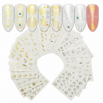 30 lehte kuldne h&otilde;bedane liblikas kassi &auml;mblikk&uuml;&uuml;nekunst DIY dekoorkleebise kleebis