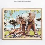 Teemantmaaling Elevant Teemantmosaiik Loomad Teemanttikandid t&auml;isekraaniga pildid 20X30