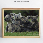 Teemanttikandid t&auml;isekraaniga loom Koala teemantmosaiik teemantmaal T&auml;is&uuml;mmargune ristpiste 20X30CM
