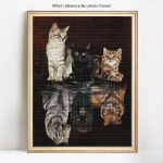 Teemantmaali loom kass 5D isetegemise mosaiik teemanttikandid kivide m&uuml;&uuml;k 20X30CM