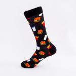 Mood Hot Dog Hamburgi &otilde;llemuster Crew Sokid Meeste Uudsed Toit Loomingulised vabaaja puuvillased sokid One size