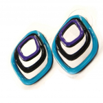NOA [H8203] - Boucles Cr&eacute;ateur 'Coloriage' turquoise t&uuml;rkiissinine