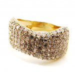 Bague Plaqu&eacute; Or 'D&eacute;esse' blanc 56 kuld