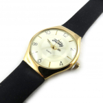 Les Tr&eacute;sors De Lily [N2376] - Montre femme 'Trendy' noir dor&eacute; must