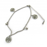 Les Tr&eacute;sors De Lily [N8883] - Bracelet acier 'Arbre de Vie' gris h&otilde;be