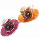 Lili Petrol [M6363] - Karbis 2 kohvitassi 'Lili Petrol' roosa oranž (Emily) - 5x6 cm oranž