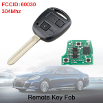 304Mhz 2 nupuga auto kaugjuhtimispult 4C kiibiga 60030 Toyota Corolla jaoks