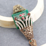 T&uuml;rgi vintage lilledega manseti k&auml;ev&otilde;rud naistele vaigust Bohemia pastoraalses stiilis looduslikust kivist ehted roheline