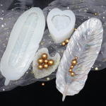 1 tk sulgedest s&uuml;dame hoiukarp silikoonvorm DIY vaigust dekoratiivsed k&auml;sit&ouml;&ouml; ehted vormi epoks&uuml;vaigu vormid Feather