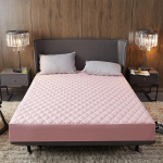 Veekindel tepitud madratsi kate &otilde;hku l&auml;bilaskev voodikaitse padjakate Queen kattemadrats, mis ei sisalda padjap&uuml;&uuml;ri reljeefset lina 120*200cm roosa