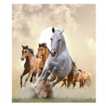 3D-teemanttikandid ristpistega &uuml;mmargune kivimaaling looma hobune Full Round 20x25CM