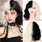 MERISIHAIR L&uuml;hikesed Platinum Bob S&uuml;nteetilised Parukad Blondid Ombre Lainelised Parukas Tumedad Tumedad Tumedad Tumedad Naistele Igap&auml;evaseks kandmiseks CN