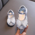 Printsessikingad t&uuml;drukutele Rhinestone Bow Pumps Nahast kingad Performance tantsukingad 21 must