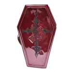 Harajuku gooti stiilis rahakotid ja k&auml;ekotid naistele Tikitud Cross Rose Vintage &otilde;lakott Punk Conffin Shape punane