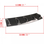 ABS plastikust universaalne must tagumine p&otilde;rkeraua huulespoiler &scaron;assii hajuti 3fin 5 fin 7fin Shark fin Style BLACK5 Fin Shark