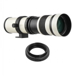Kaamera MF Super Telephoto Zoom objektiiv F/8.3-16 420-800mm T kinnitus adapterir&otilde;ngaga universaalne 1/4 valge