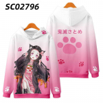 Anime Demon Slayer 3D Print Kamado Nezuko Pusad poisid T&uuml;drukud Multikad Kapuutsiga sviitrid Lapsed Mood Pullover R&otilde;ivad 100