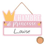 Les Tr&eacute;sors De Lily [A0714] &ndash; kohandatav puidust tahvel  Printsessi magamistuba  . . . . 'roosa - 19x12. 5 cm Heleroosa