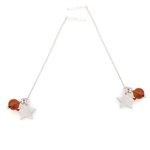 Les Tr&eacute;sors De Lily [R5529] &ndash; k&auml;sit&ouml;&ouml;lised h&otilde;bedast k&otilde;rvar&otilde;ngad 'Inspiration', h&otilde;bedane merevaigukollane (roodiumiga kaetud) - 60 mm - t&auml;ht 10 mm - p&auml;rl 5 mm pruun