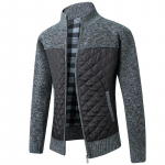 S&uuml;gistalvine uus meeste jope Slim Fit Stand krae T&otilde;mblukuga jope Meeste Solid paks soe jope Meeste kampsun XL