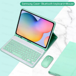 Samsung Galaxy Tab A8 10.5 S6 Lite 10.4 S7 S8 11 &uuml;mbrisele Bluetoothi ​​klaviatuuri ja pliiatsipesaga hiirega English S8 11in heleroheline v&auml;rv