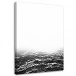 L&otilde;uenditr&uuml;kk Waves Sea Black and White 40x60 valge/must