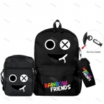 3 tk/komplekt Originaalsed Rainbow Friendsi seljakotid Boy Grilsi jaoks &Uuml;li&otilde;pilaste koolikott Suure mahutavusega m&auml;ngu seljakott &Otilde;lakotti pliiatsi&uuml;mbris