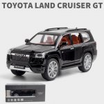 1/24 Toyota LAND CRUISER GT Prado linnamaastur, sulamist automudel, metallist m&auml;nguasi, maastikus&otilde;idukid, helivalgustusega automudel, kingitused lastele 20.7*9.3*8cm must