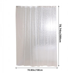 Veekindel vannitoa du&scaron;ikardin, millel on 12 konksur&otilde;ngast 180X200cm