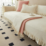 Nordic Solid Color pl&uuml;&uuml;sist diivanikate, volangidega seelik, libisemiskindel diivani r&auml;tik diivanipadi elutuppa. 1pc 30x50 pillowcase