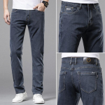 Liibuvad meeste teksad, meeste kevad ja s&uuml;gis uued elastsed teksap&uuml;ksid, &otilde;hukesed sinised sirge s&auml;&auml;rega p&uuml;ksid, elastsed 28